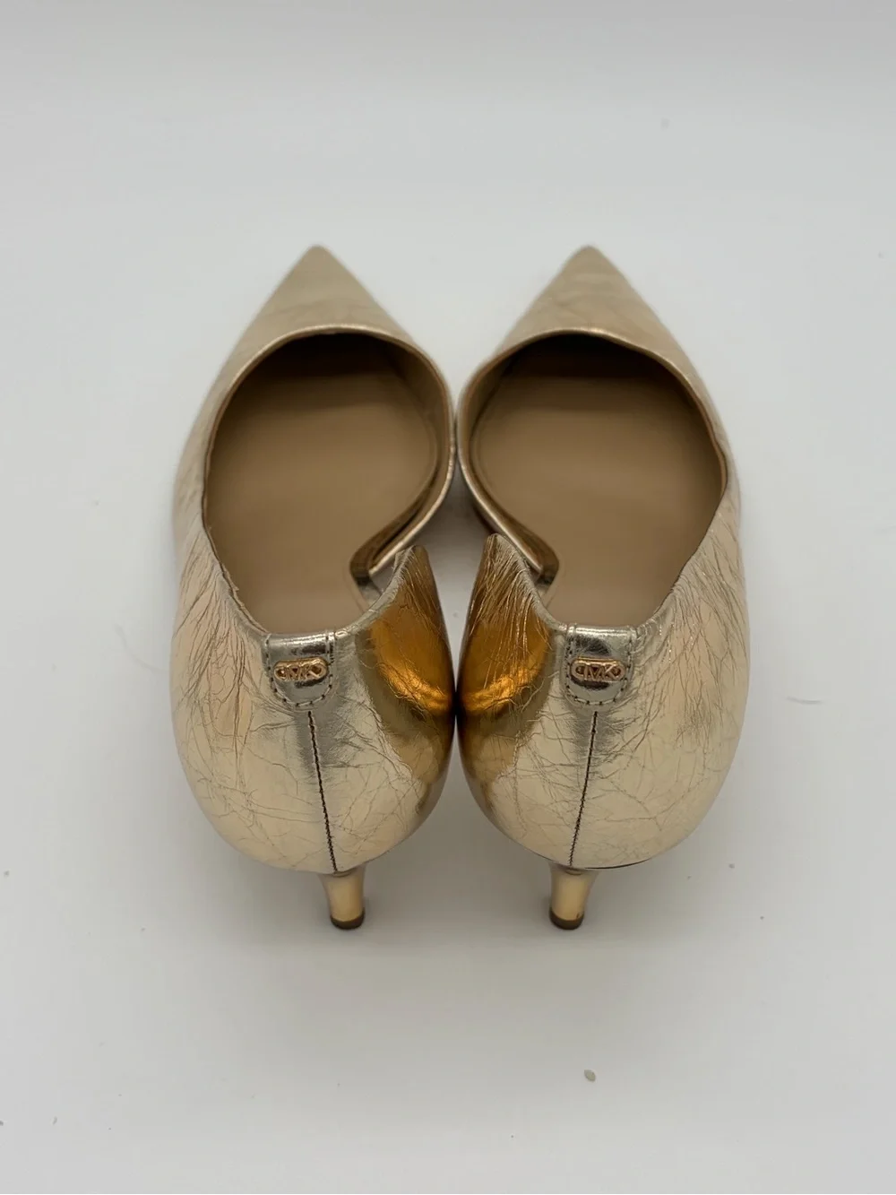 Michael Kors Metallic Gold Pointed D'Orsay Pumps